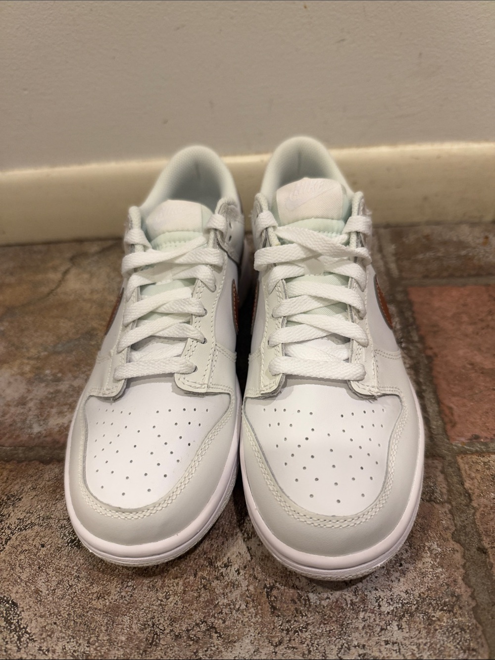 Nike Dunk White with Rose Gold
